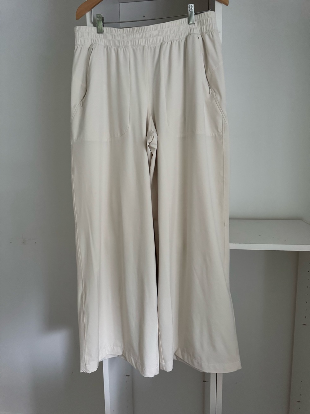 Cream Wide Leg Lululemon Pull-On Pants